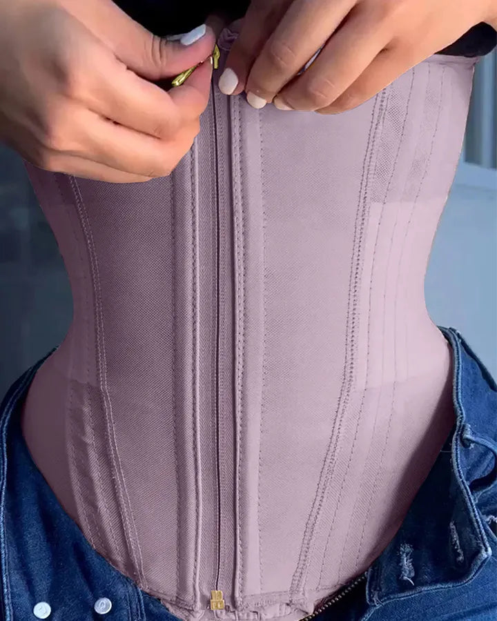 Camiseta sin mangas con cremallera y pecho