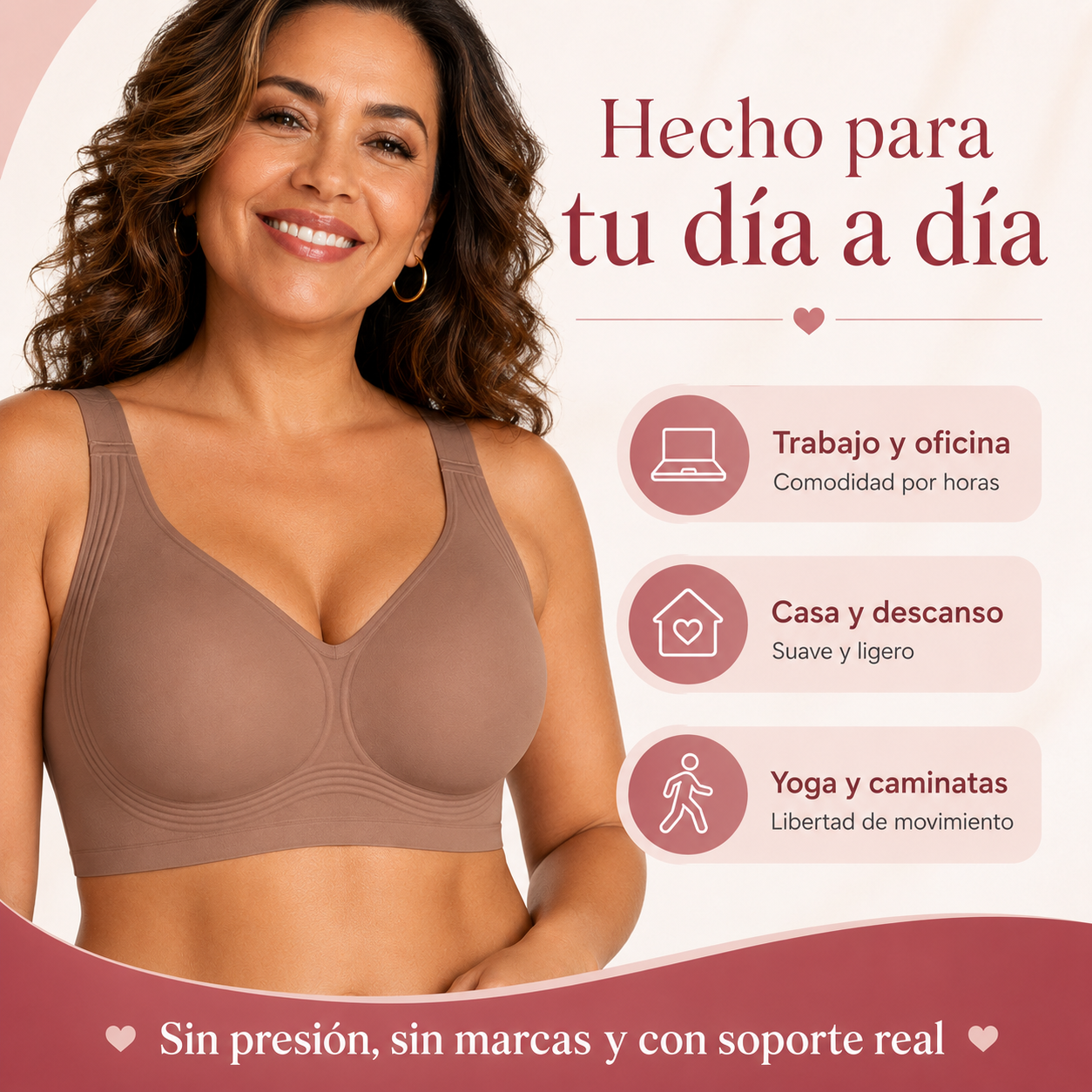 SensaLift™ Brasier 3D de Soporte Sin Varillas