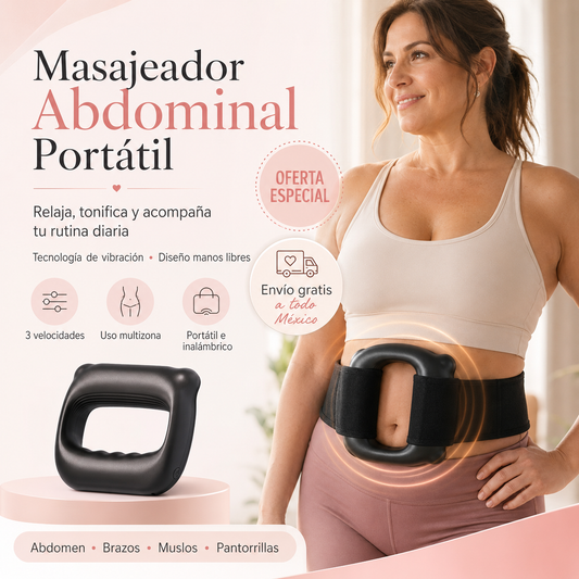 Masajeador Abdominal Portátil de 5 velocidades con correa ajustable