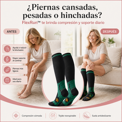 FlexRun™ Calcetines de Compresión Solo Hoy: Compra 2 Pares y Llévate 4