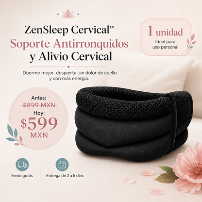 ZenSleep Cervical™ - Soporte Antirronquidos y Alivio Cervical