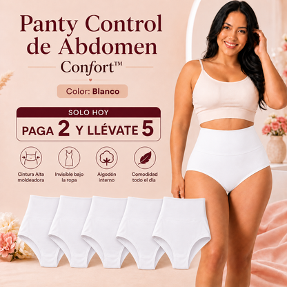 Panty Control de Abdomen Confort™ - Solo Hoy Paga 2 y Llévate 5