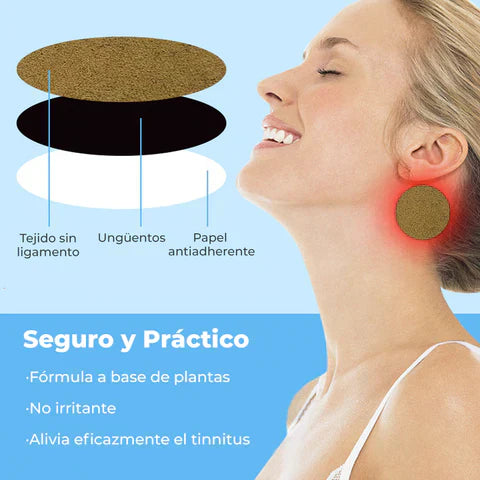 PARCHES HERBALES PARA ZUMBIDO DE OIDO PACK 12 UD - TINICALM™