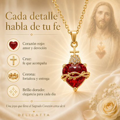 Luz de Cristo – Collar Sagrado Corazón de Jesús