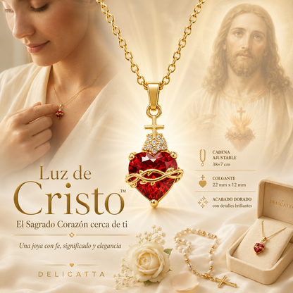 Luz de Cristo – Collar Sagrado Corazón de Jesús