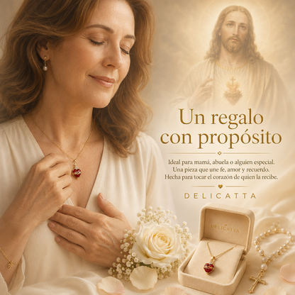 Luz de Cristo – Collar Sagrado Corazón de Jesús