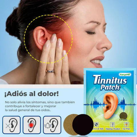 PARCHES HERBALES PARA ZUMBIDO DE OIDO PACK 12 UD - TINICALM™